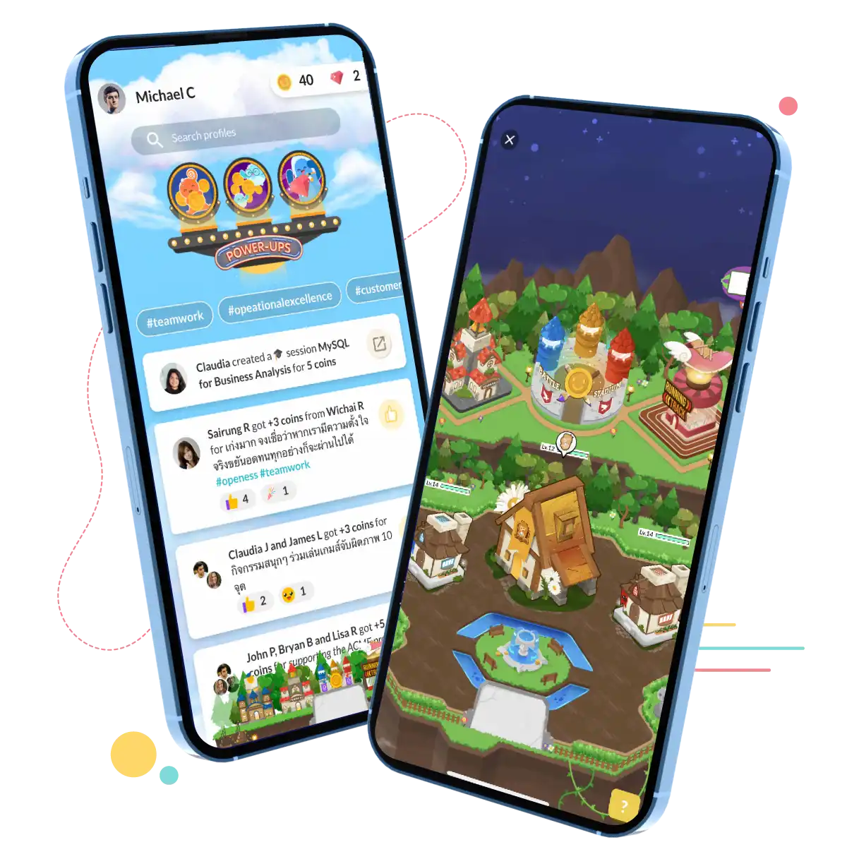 Happily.ai News Feed and Happily Village